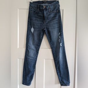 J. Crew Mercantile Distressed Dark Skinny Jeans
